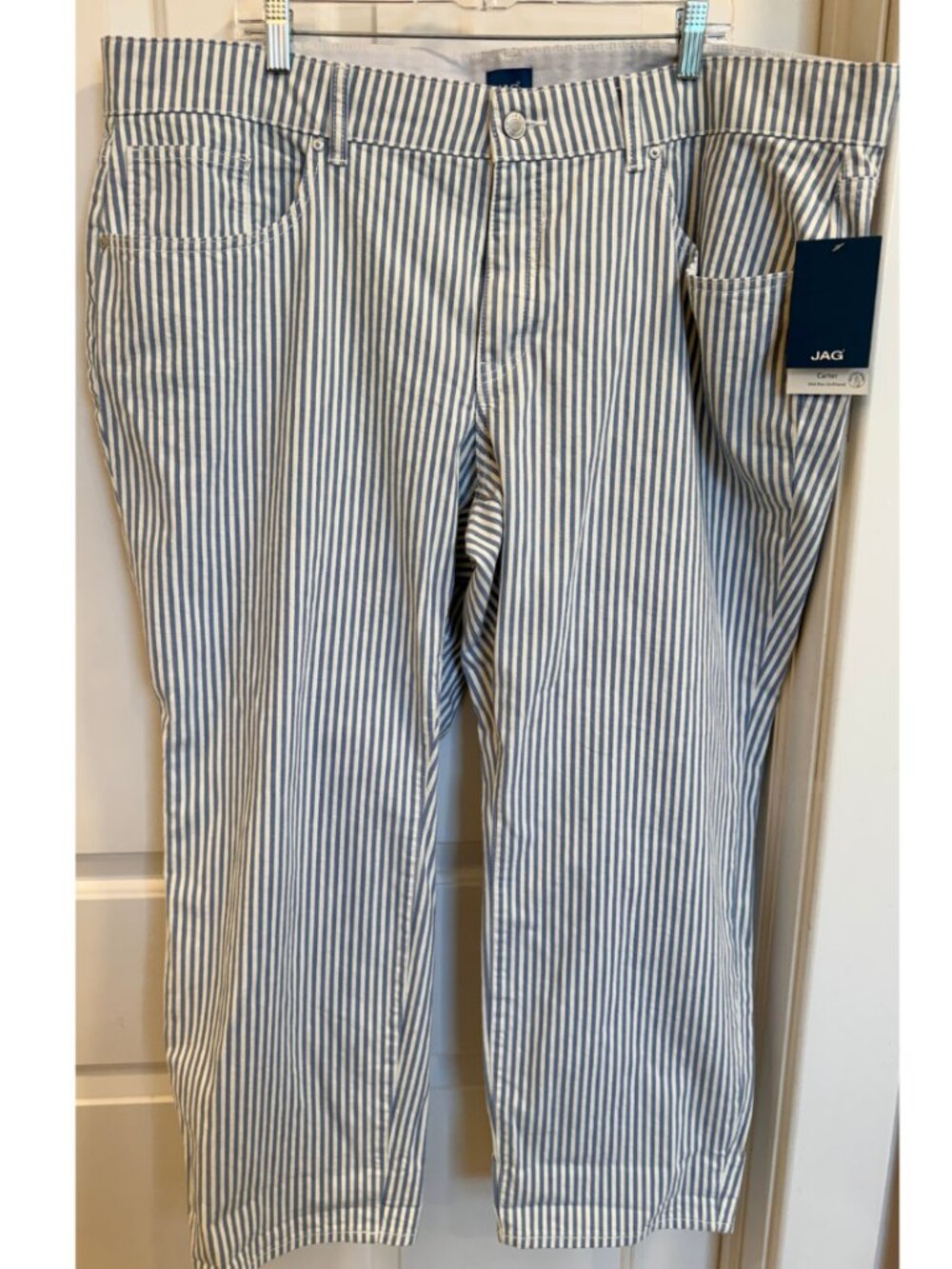 NWT JAG Carter Girlfriend Railroad Stripe Jeans 24W